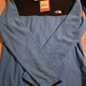 The North Face Black and Blue Fleece Pullover